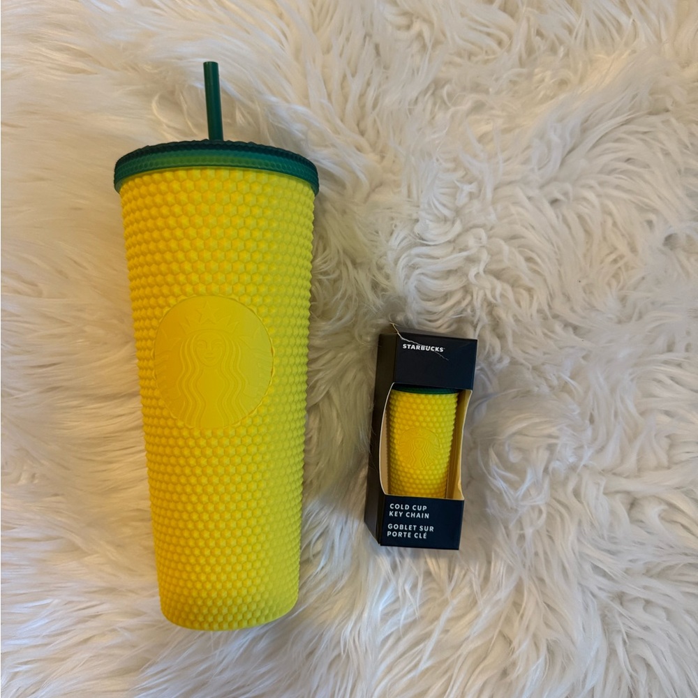 Starbucks Yellow Hawaii Tumbler with Keychain